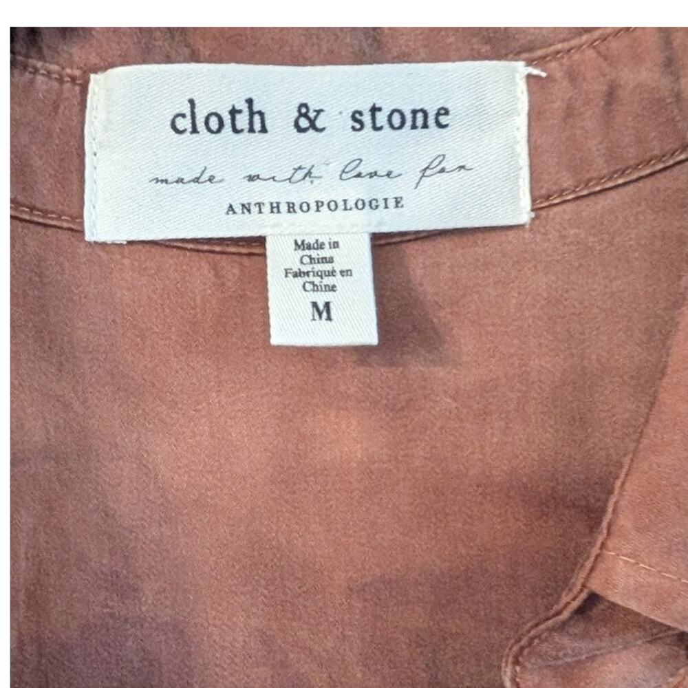 Cloth & Stone Ombre Button Down Shirt M Dip Dye Boho Western Fall - Picture 2 of 7
